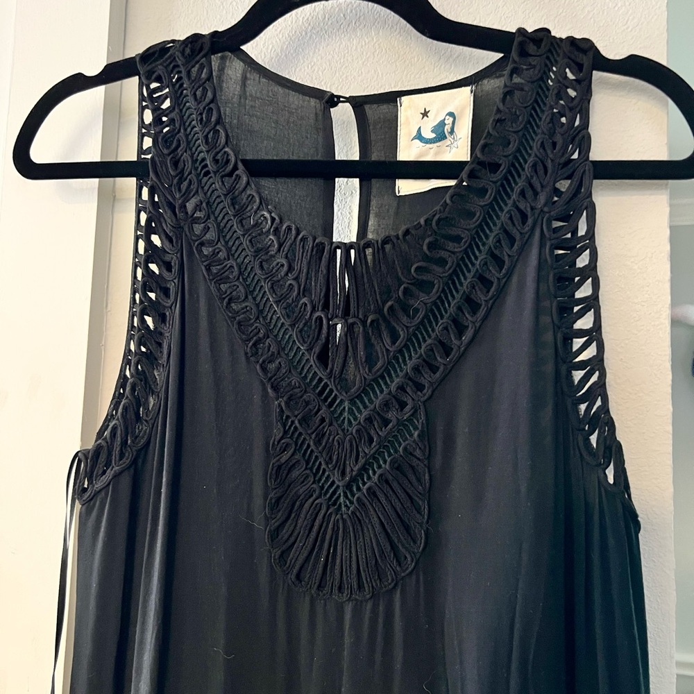 Black Maxi Length Anthropologie Dress